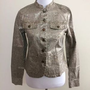 Dana Buchman Metallic Gold  Jacket Women’s Size 2